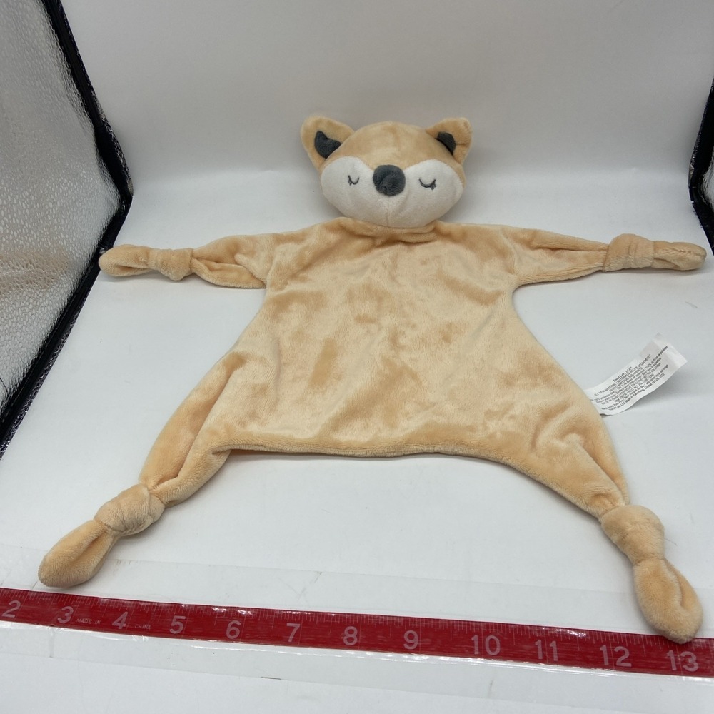Trend Lab Fox Knotted Baby Lovey Plush Light Orange Gray Soft